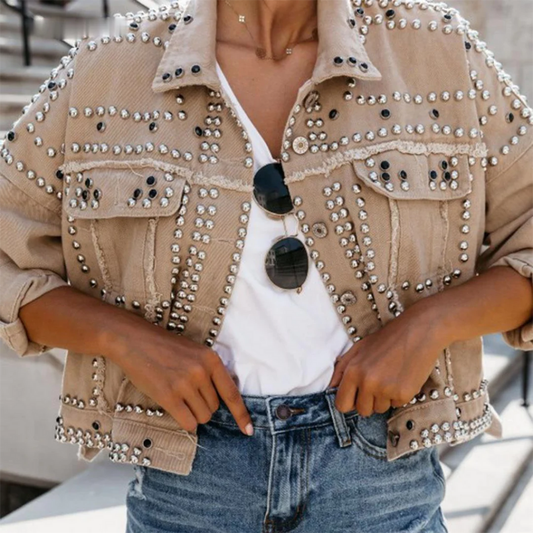 Phoebe | Women’s Cropped Jacket | Studded