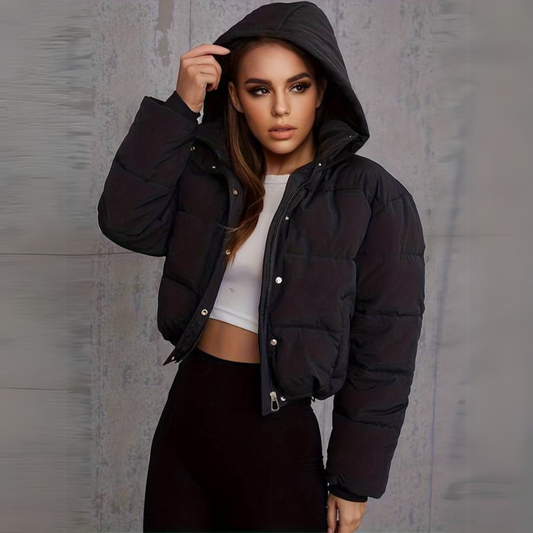 Gisella | Women’s Hooded Puffer Jacket | Cropped