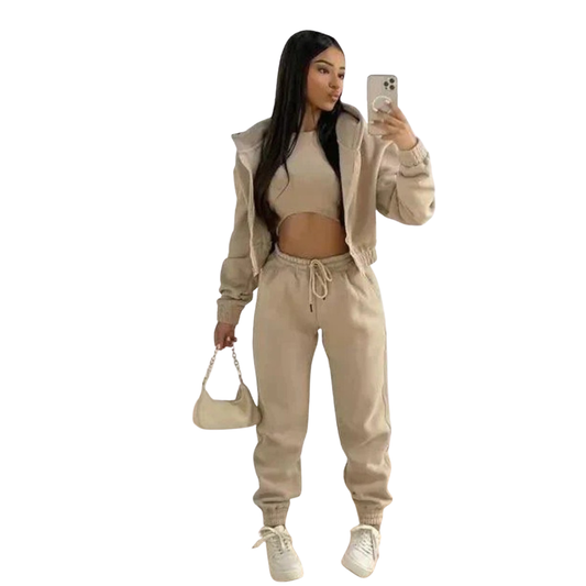 Portia | Women’s Tracksuit Set | Cropped Hoodie