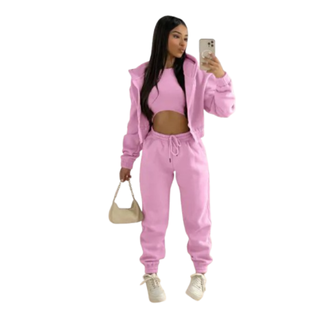 Portia | Women’s Tracksuit Set | Cropped Hoodie