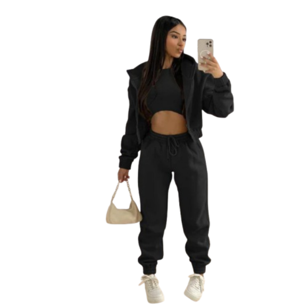 Portia | Women’s Tracksuit Set | Cropped Hoodie