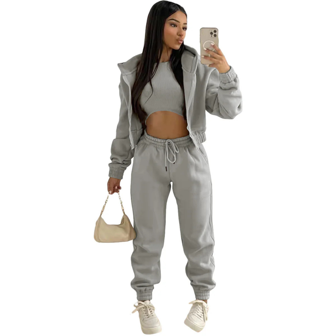 Portia | Women’s Tracksuit Set | Cropped Hoodie