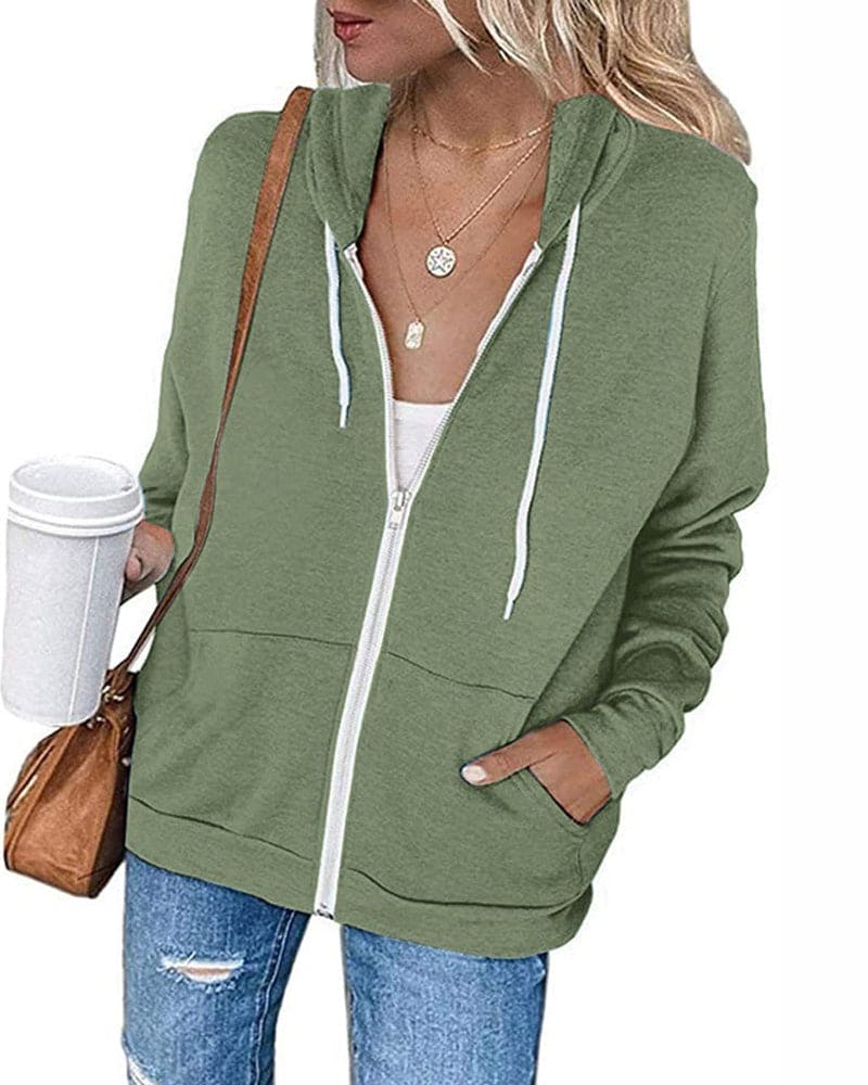 Annaline - Casual Zip Hoodie