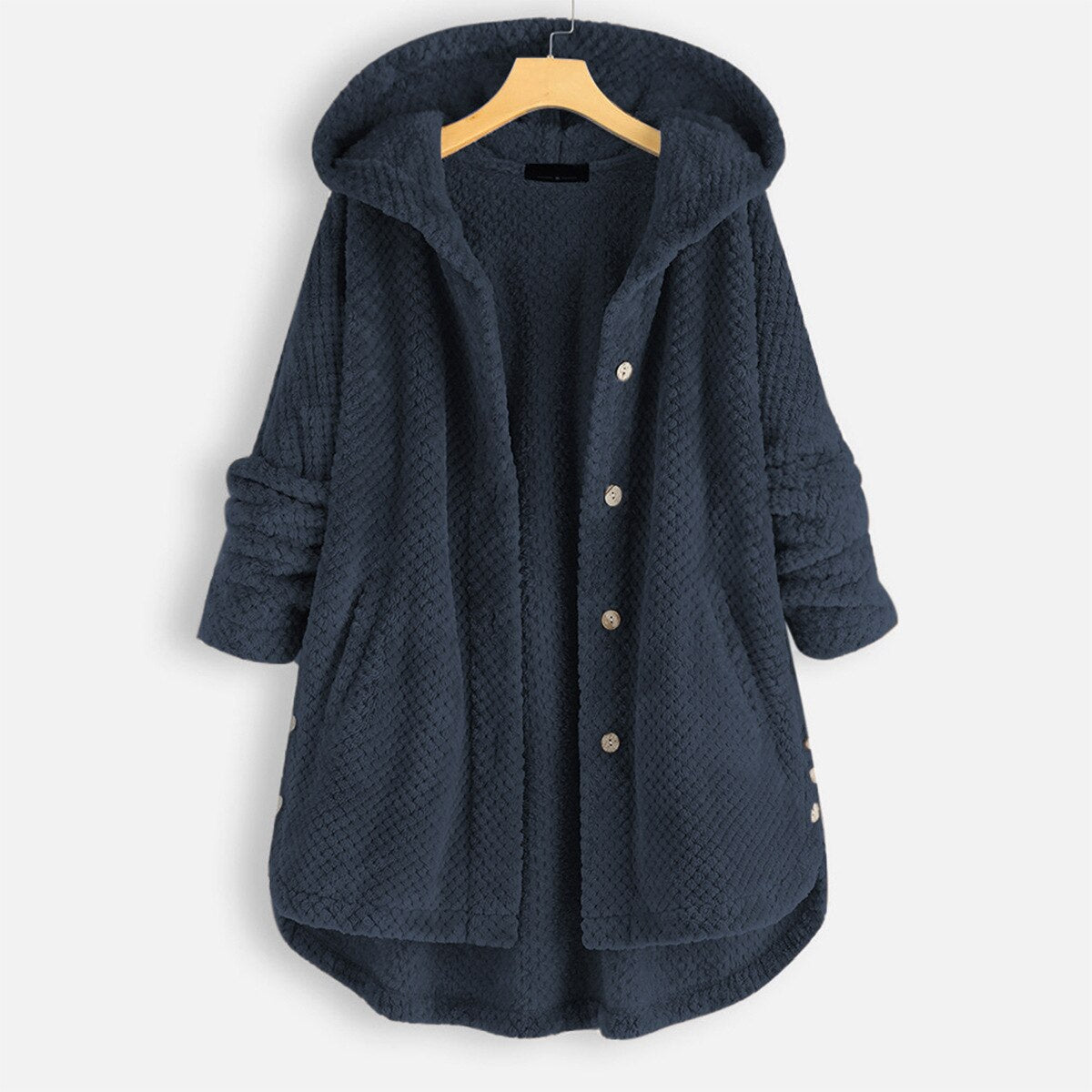 Chelsea - Oversized Hooded Buttoned Coat