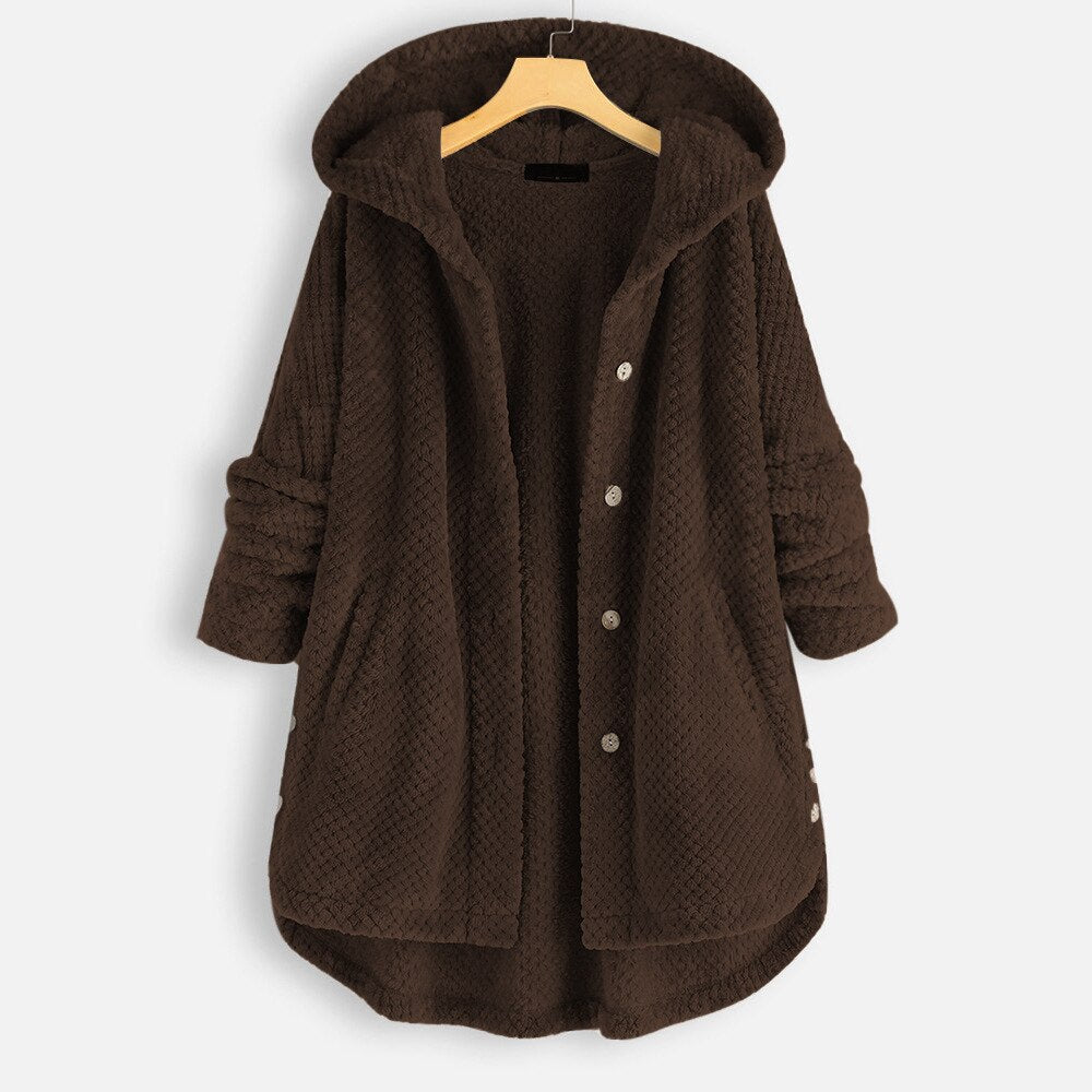 Chelsea - Oversized Hooded Buttoned Coat