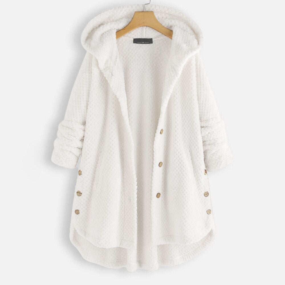 Chelsea - Oversized Hooded Buttoned Coat