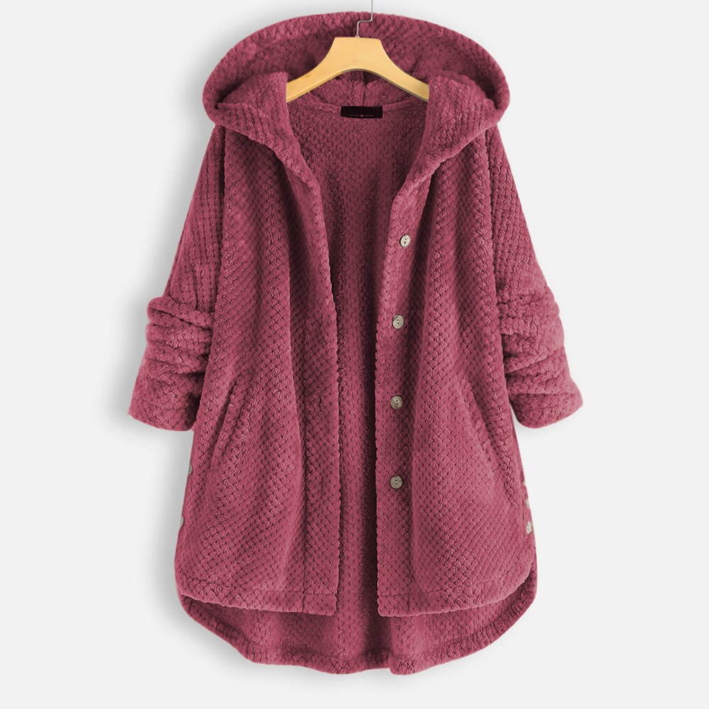 Chelsea - Oversized Hooded Buttoned Coat